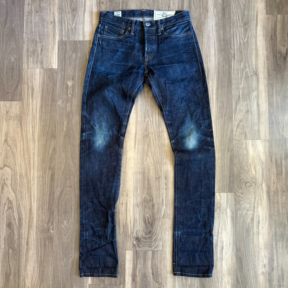 Rogue Territory RGT Stanton Slim Selvedge Denim Jeans Men's Size 29x36 Dark Wash